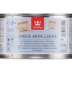 Ovi- ja ikkunalakka Unica Akva 0,225 l puolikiiltävä