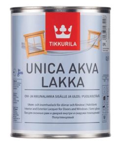 Ovi- ja ikkunalakka Unica Akva 0,9 l puolikiiltävä