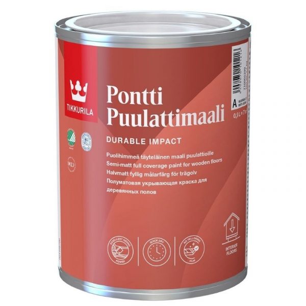 Puulattiamaali Pontti 0,9 l valkoinen