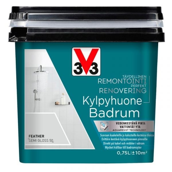 Kaakelimaali V33 seinille 750 ml Feather
