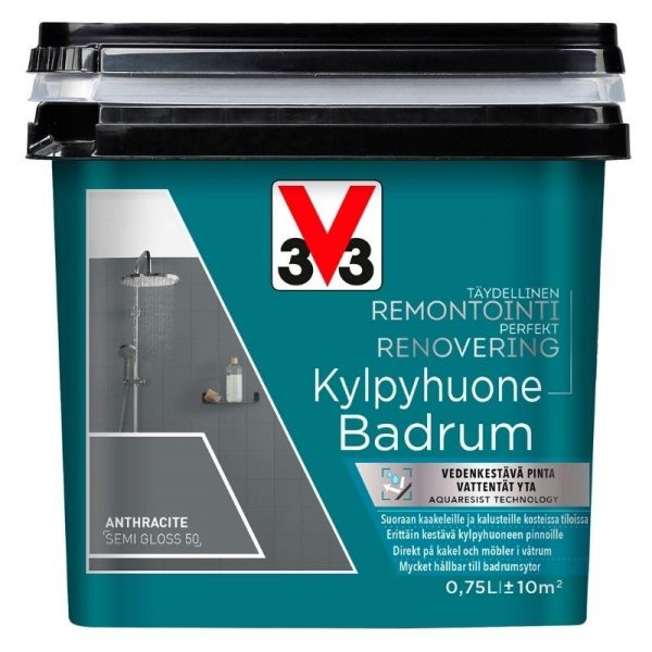 Kaakelimaali V33 seinille 750 ml Anthracite