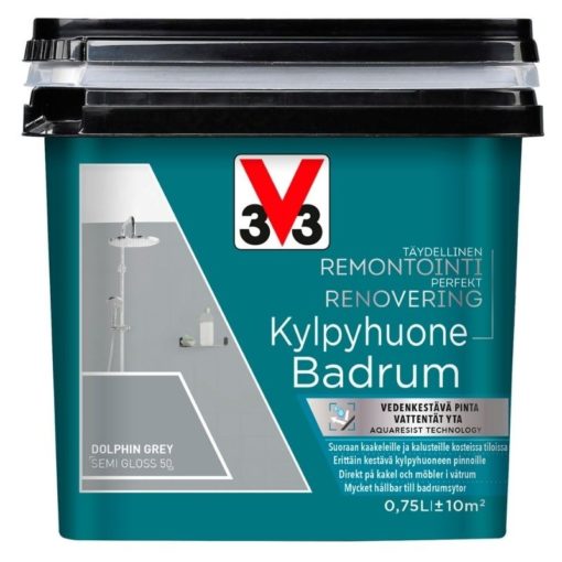 Kaakelimaali V33 seinille 750 ml Dolphin grey