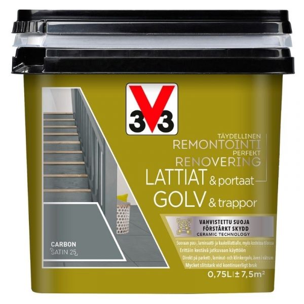 Kaakelimaali V33 lattioille 750 ml Carbon