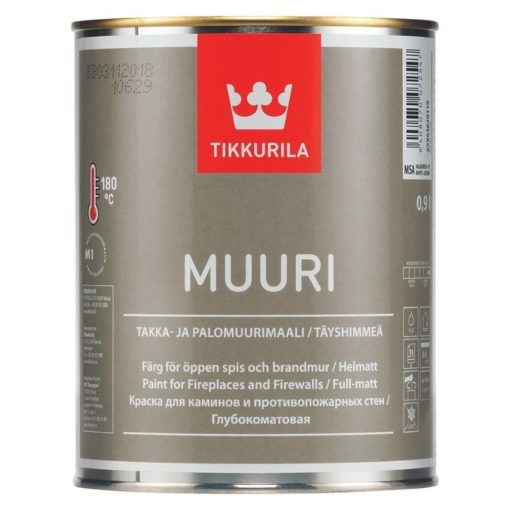 Takka- ja palomuurimaali Muuri 0,9 l valkoinen