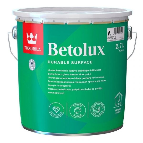 Lattiamaali Betolux 2,7 l A valkoinen sävytettävissä