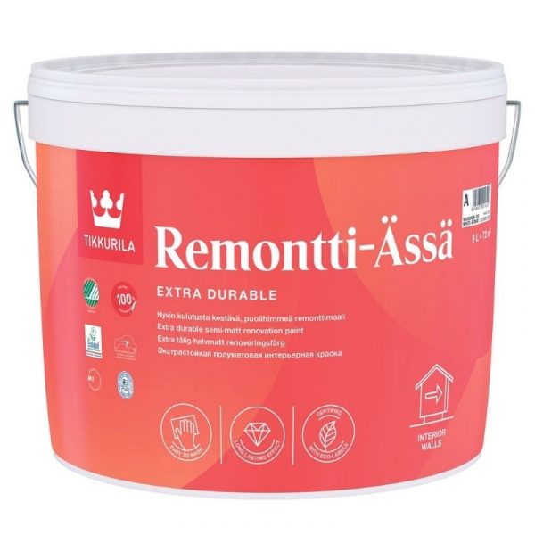 Sisämaali Remontti-Ässä 9 l A valkoinen sävytettävissä