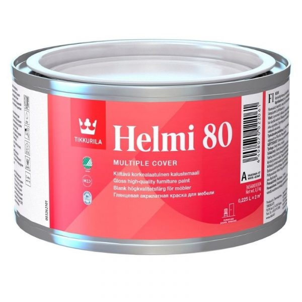 Kalustemaali Helmi 80 0,225 l valkoinen kiiltävä sävytettävissä