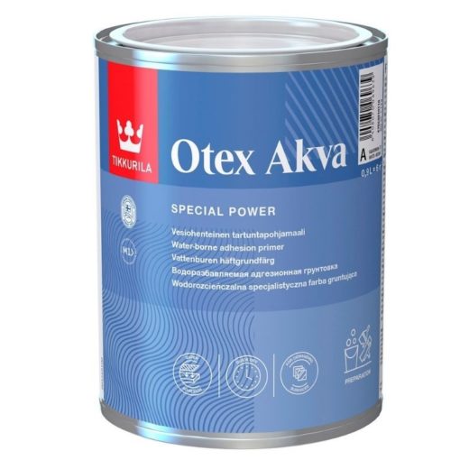 Tartuntapohjamaali Otex Akva 0,9 l valkoinen