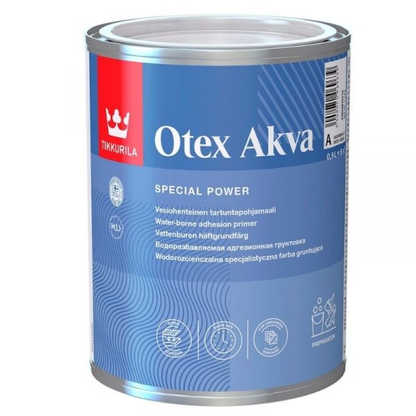 Tartuntapohjamaali Otex Akva 0,9 l valkoinen