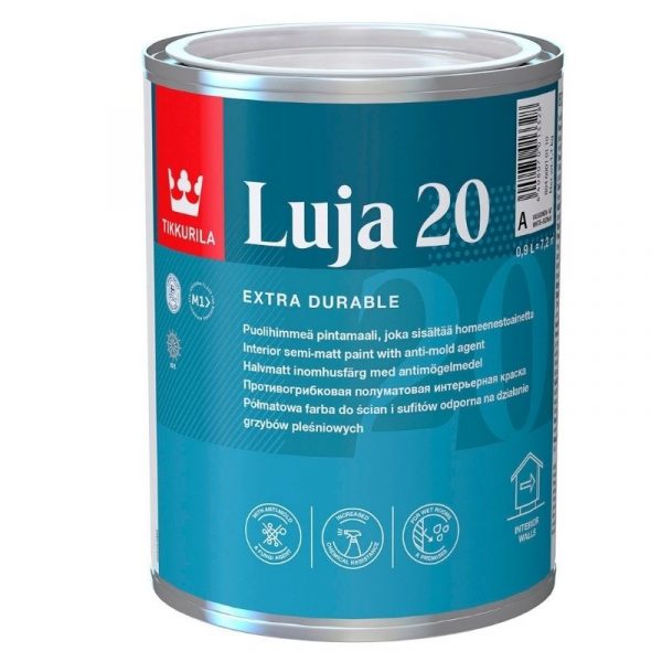 Pintamaali Luja 20 puolihimmeä 0,9 l valkoinen
