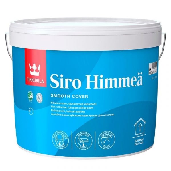 Kattomaali Siro Himmeä 9 l valkoinen