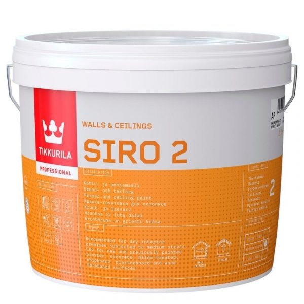 Pohja-ja kattomaali Siro 2 2,7 l valkoinen