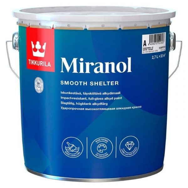Kalustemaali Miranol 2,7 l valkoinen sävytettävissä