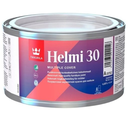 Kalustemaali Helmi 30 puolihimmeä 0,225 l listavalkoinen