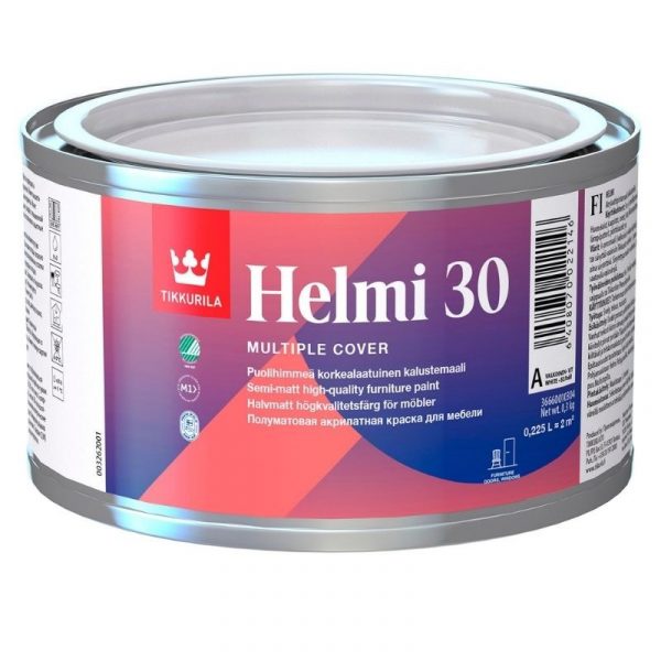 Kalustemaali Helmi 30 0,225 l valkoinen puolihimmeä sävytettävissä