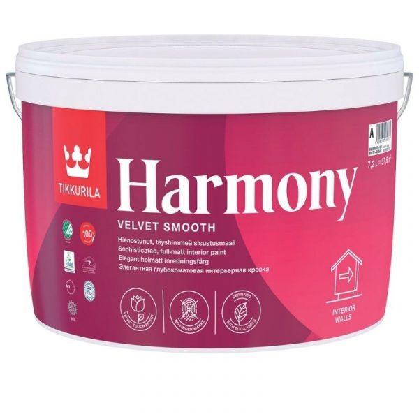 Sisustusmaali Harmony 7,2 l valkoinen sävytettävissä