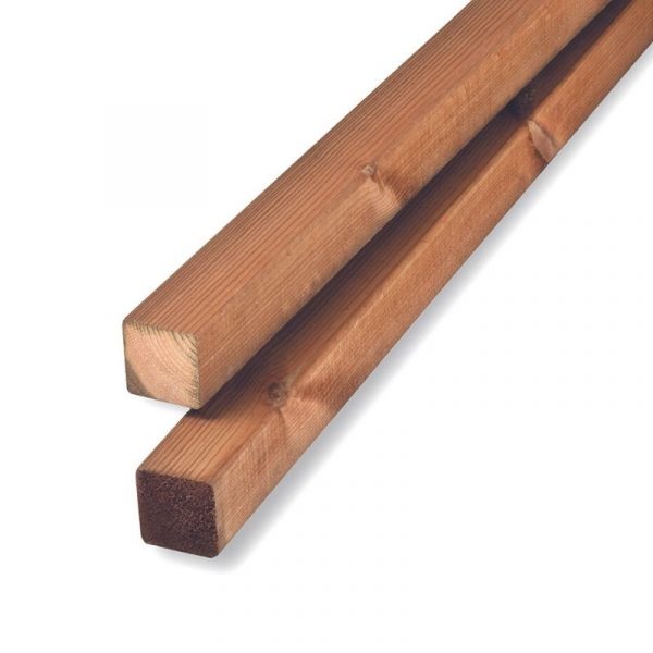 Kestopuu mitallistettu A 48x48 mm ruskea