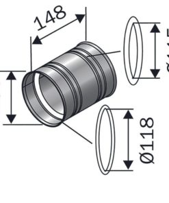 Muurausliitin Harvia RST