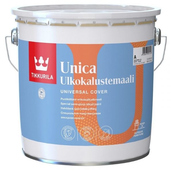 Ulkokalustemaali Unica  2,7 l valkoinen sävytettävissä