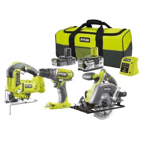 Rakentajan setti Ryobi R18DDJSCSP-242S 18V ONE+