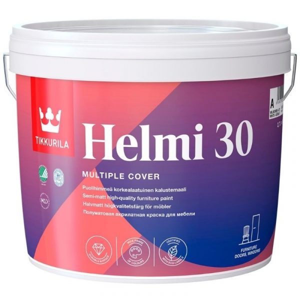 Kalustemaali Helmi 30 2,7 l valkoinen puolihimmeä sävytettävissä