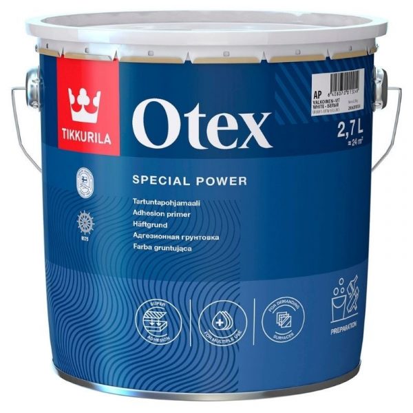 Tartuntapohjamaali Otex 2,7 l valkoinen sävytettävissä