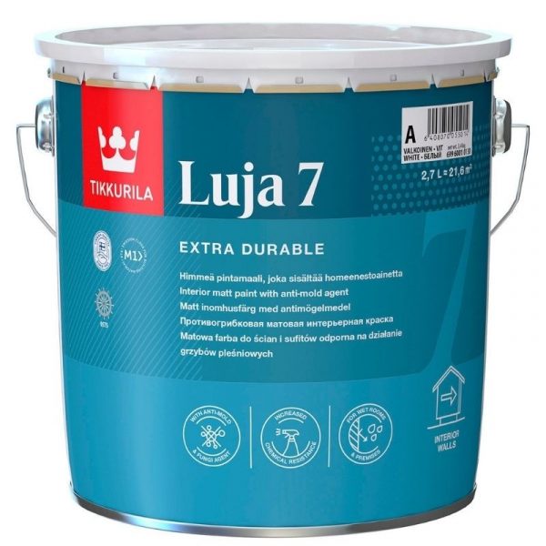 Pintamaali Luja 7 himmeä 18 l valkoinen