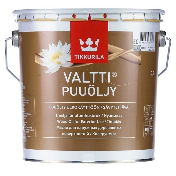 Puuöljy Valtti 2,7 l kirkas sävytettävissä