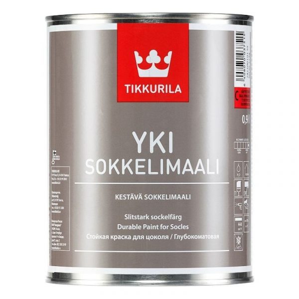 Sokkelimaali Yki 0,9 l A valkoinen