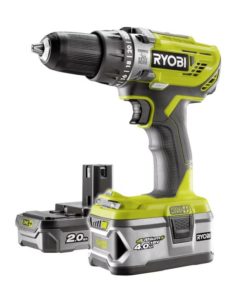Akkuporakone Ryobi R18PD3-242S ONE+ 4,0 Ah ja 2,0 Ah akut