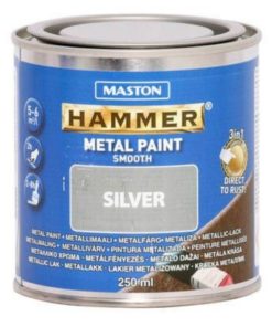 Metallimaali Maston Hammer sileä 250 ml hopea