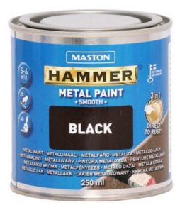 Metallimaali Maston Hammer sileä 250 ml musta