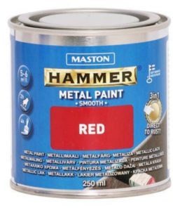 Metallimaali Maston Hammer sileä 250 ml punainen