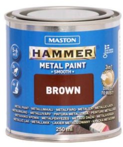 Metallimaali Maston Hammer sileä 250 ml ruskea