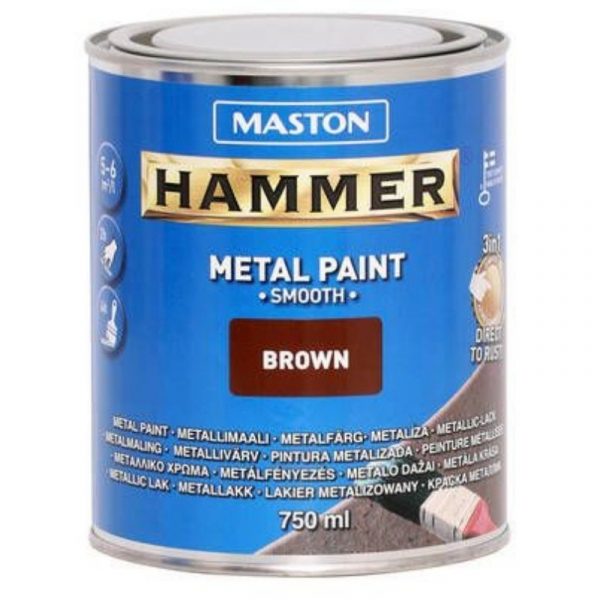 Metallimaali Maston Hammer sileä 750 ml ruskea