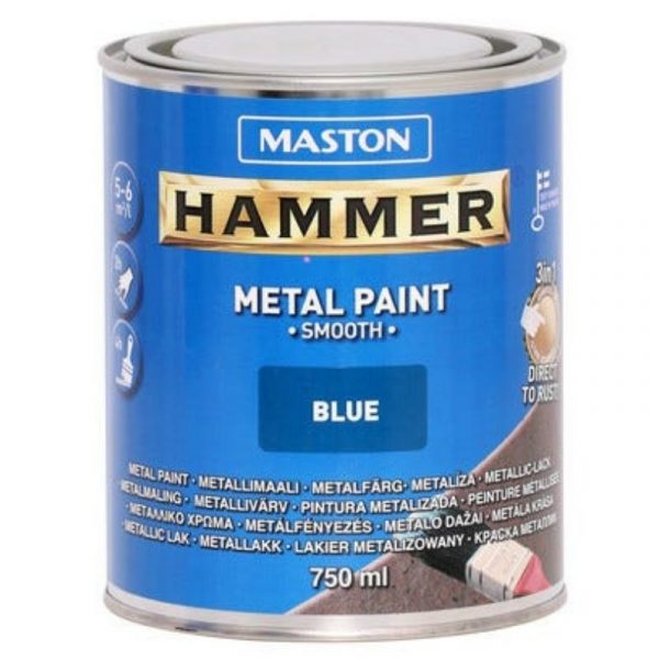 Metallimaali Maston Hammer sileä 750 ml sininen