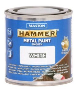 Metallimaali Maston Hammer sileä 250 ml valkoinen