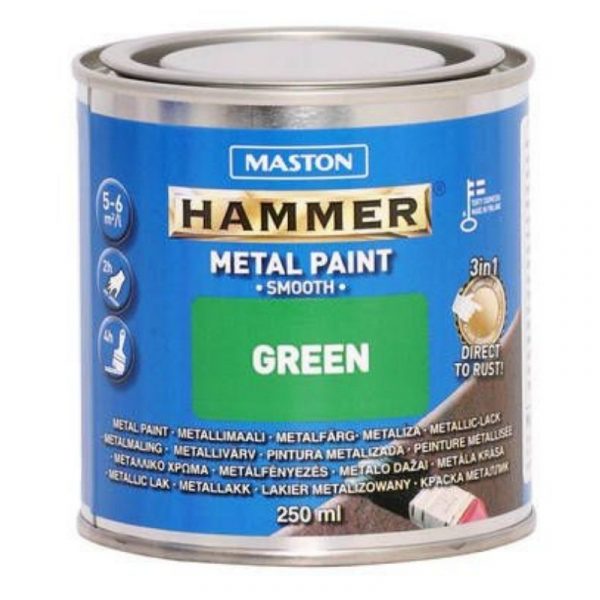 Metallimaali Maston Hammer sileä 250 ml vihreä