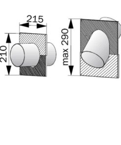 Savuputken läpivientikaulus Harvia 115 mm