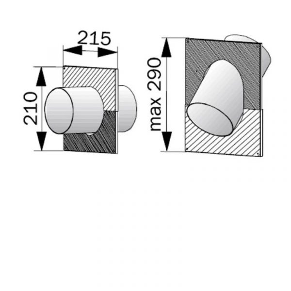 Savuputken läpivientikaulus Harvia 115 mm