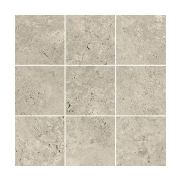 Lattia- ja Seinälaatta Kermos Limestone 10x10 cm Cream Matta 1,33m²/pkt