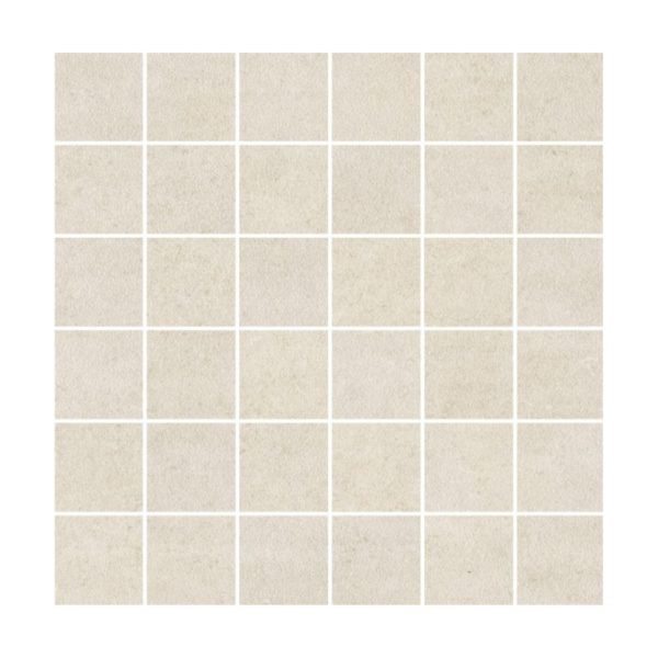 Lattia- ja Seinälaatta Kermos Semento 5x5 cm Cream Matta 1,33m²/pkt
