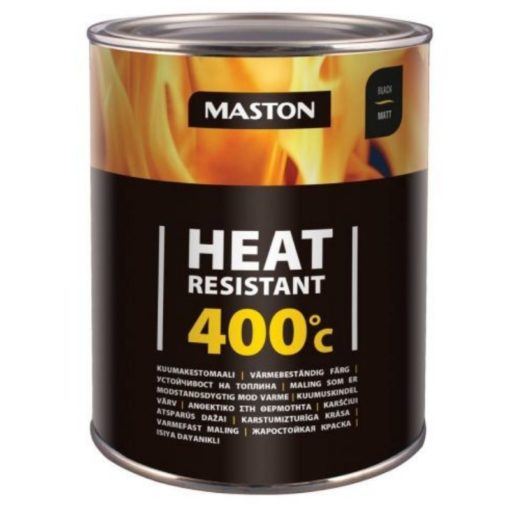 Kuumakestomaali Maston 400°C 1 l musta