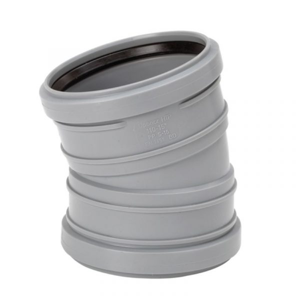 Muhvikulma Uponor HT 110x15° harmaa PP