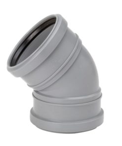 Muhvikulma Uponor HT 110x45° harmaa PP