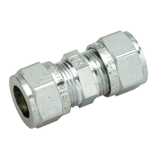 Puserrusväliliitin 10 mm kromattu