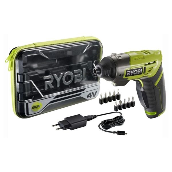 Ruuvinväännin Ryobi Ergo 4V USB-lataus+laukku