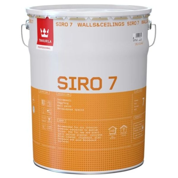 Seinämaali Siro 7 18 l valkoinen himmeä