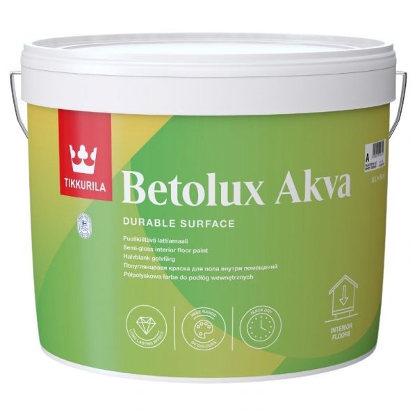 Lattiamaali Betolux Akva 9 l A valkoinen sävytettävissä