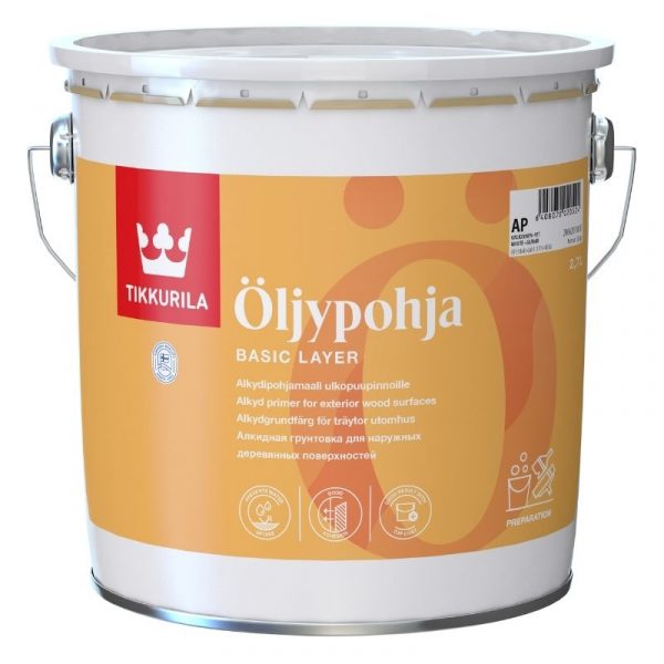 Ulkopohjamaali Öljypohja 2,7 l AP valkoinen sävytettävissä